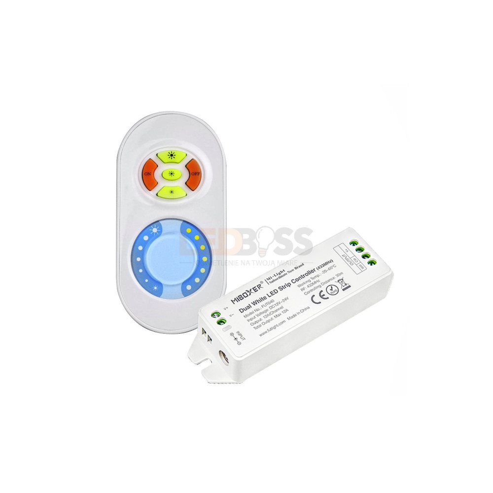 KONTROLER STEROWNIK ŚCIEMNIACZ DO TAŚM LED CCT MILIGHT FUT040 12A 4...