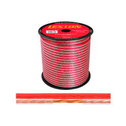 KABEL GŁOŚNIKOWY PRZEWÓD 2X4.00 CCA OFC CZARNO-CZERWONY LEXTON ROLK...