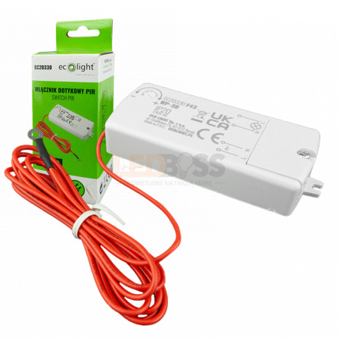 WŁĄCZNIK DOTYKOWY CZUJNIK RUCHU DO LED Z SONDĄ NA ZASIĘG 5-6CM ECOL...