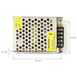 ZASILACZ LED 25W 12V MODUŁOWY TRANSFORMATOR DO TAŚM I OPRAW LEDOWYCH