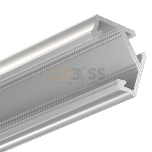 PROFIL TYP C DO TAŚM LED ALUMINIOWY LUMINES SREBRNY ANODOWANY 2M KO...