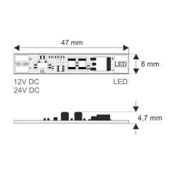 WYŁĄCZNIK XC60 DOTYKOWY Z PODŚWIETLENIEM DO PROFILI LED