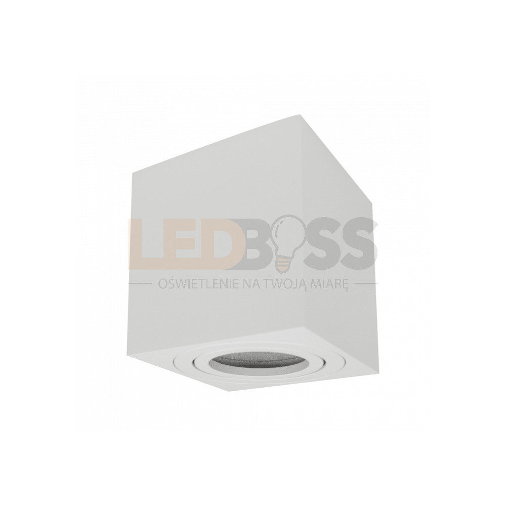 OPRAWA HALOGENOWA LED TUBA SUFITOWA GU10 KWADRATOWA ALUMINIUM