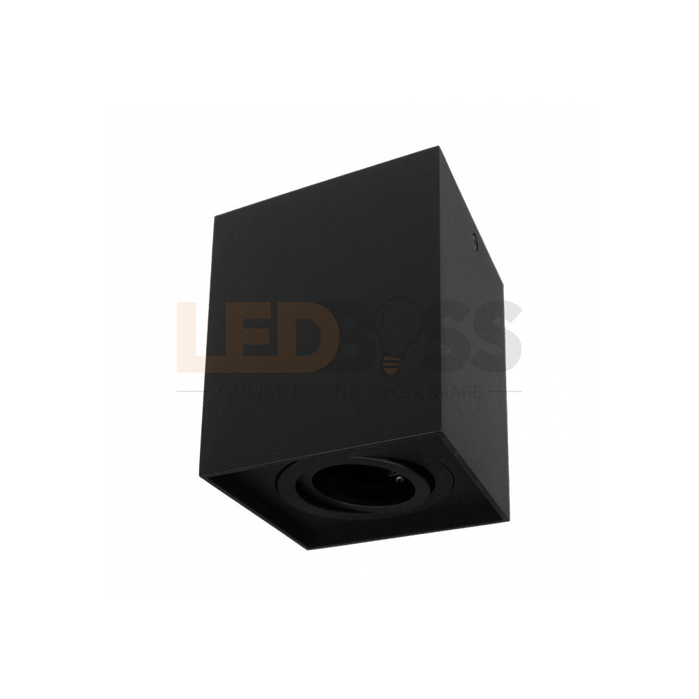 OPRAWA HALOGENOWA LED TUBA SUFITOWA GU10 KWADRATOWA ALUMINIUM WYSOKA