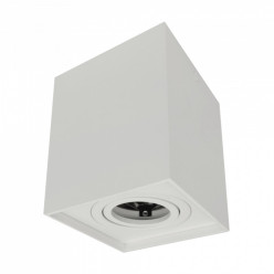 OPRAWA HALOGENOWA LED TUBA SUFITOWA GU10 KWADRATOWA ALUMINIUM WYSOKA
