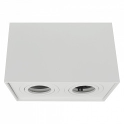 OPRAWA HALOGENOWA LED TUBA SUFITOWA GU10 PROSTOKĄT ALUMINIUM