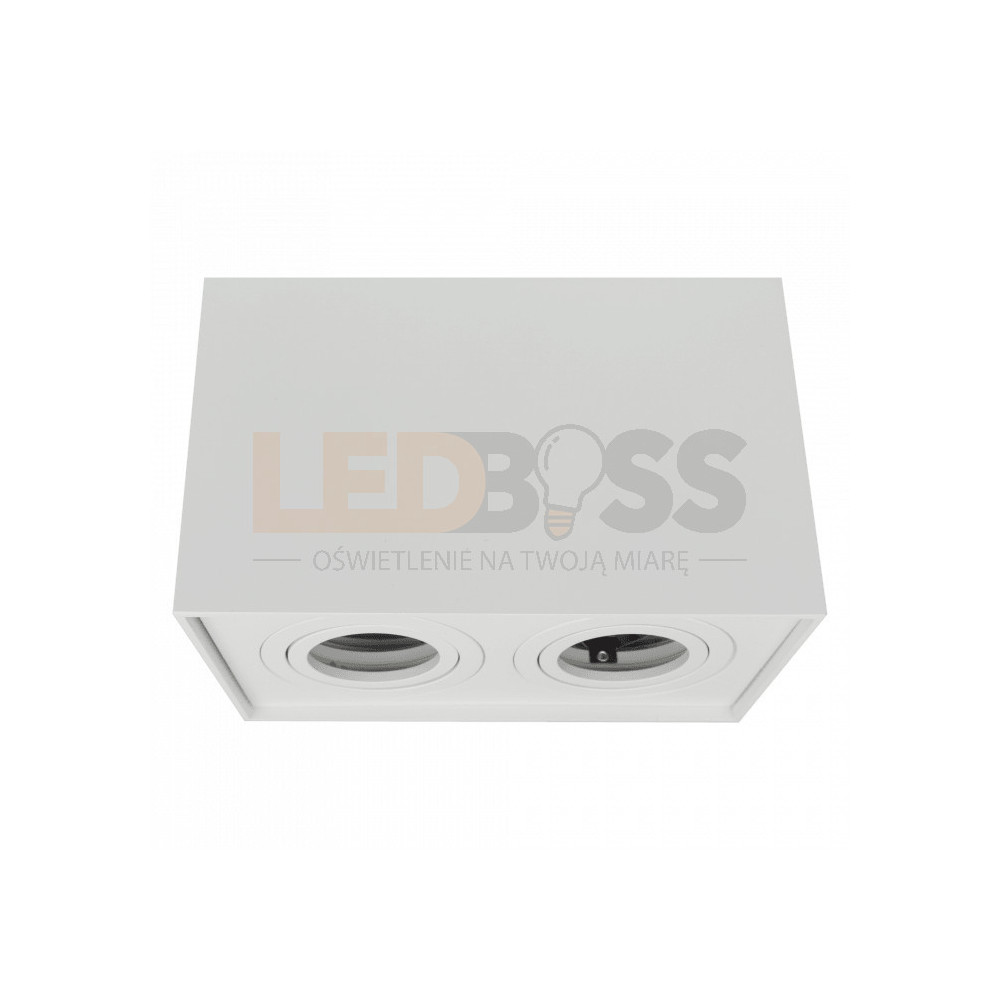 OPRAWA HALOGENOWA LED TUBA SUFITOWA GU10 PROSTOKĄT ALUMINIUM