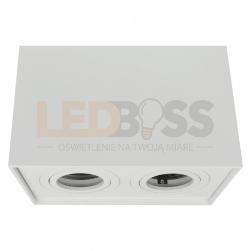 OPRAWA HALOGENOWA LED TUBA SUFITOWA GU10 PROSTOKĄT ALUMINIUM