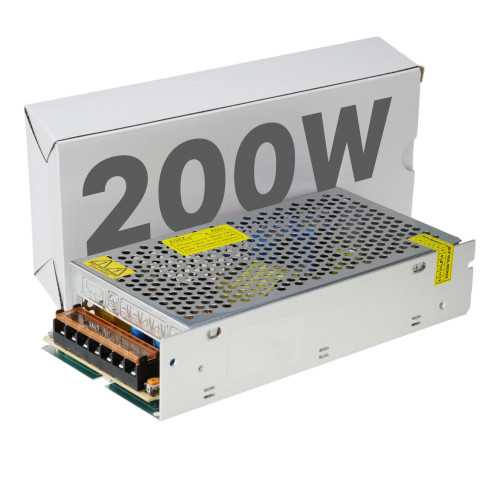 ZASILACZ LED 200W 12V MODUŁOWY TRANSFORMATOR DO TAŚM I OPRAW LEDOWYCH