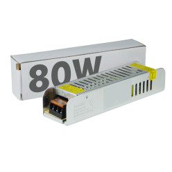 ZASILACZ LED 80W MODUŁOWY SLIM 12V/24V IP20 TRANSFORMATOR DO TAŚM O...