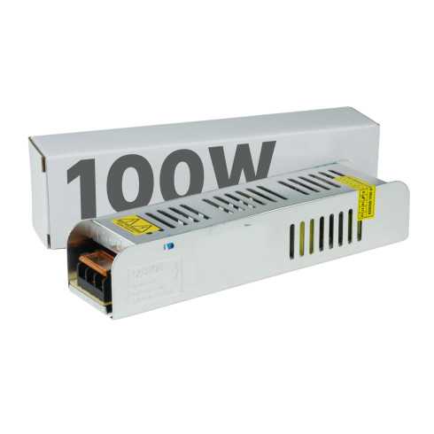 ZASILACZ LED 100W MODUŁOWY SLIM 12V/24V IP20 TRANSFORMATOR DO TAŚM ...