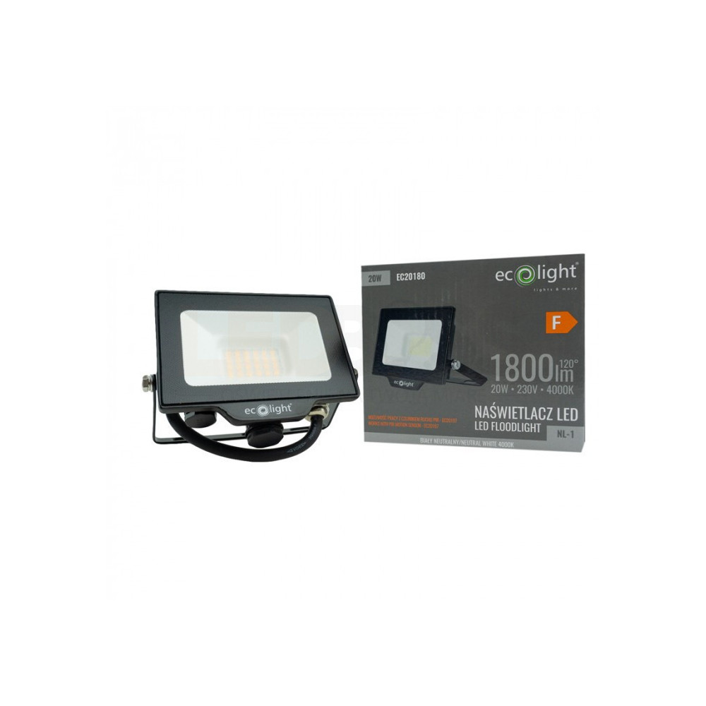 HALOGEN LED NAŚWIETLACZ 20W LAMPA PROJEKTOR SLIM IP65 MOCNY