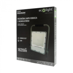 NAŚWIETLACZ HALOGEN PRZENOŚNY ROBOCZY LAMPA LED Z AKUMULATOREM 50W 5000K