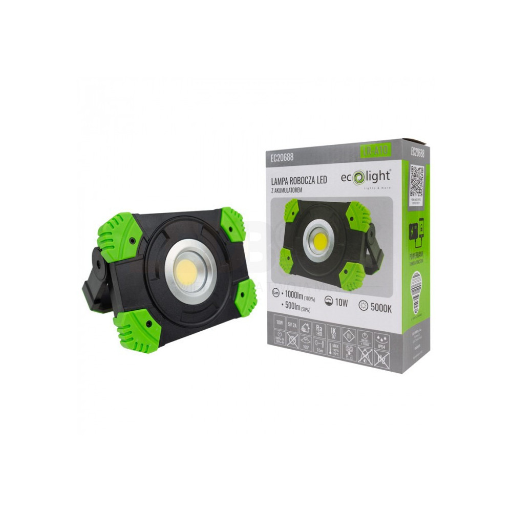 LAMPA ROBOCZA LED WARSZTATOWA AKUMULATOROWA 20W MAGNES