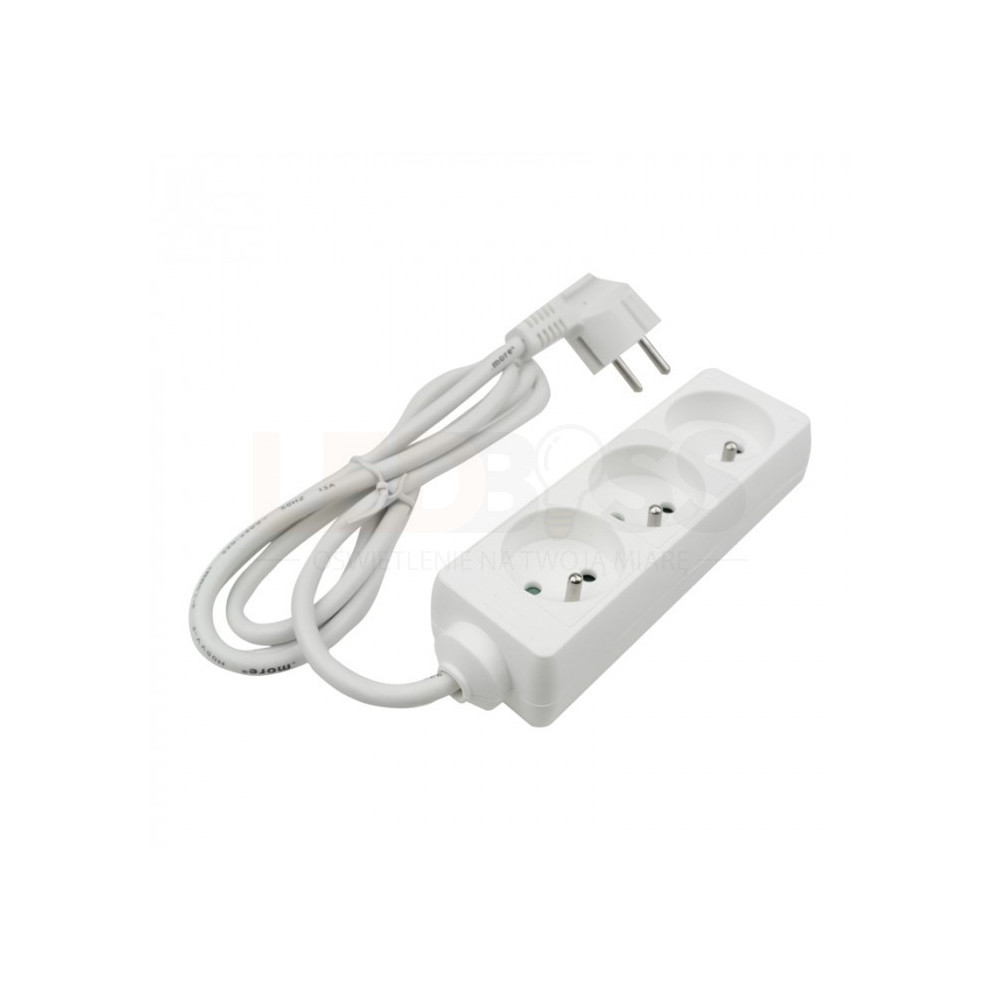 PRZEDŁUŻACZ LISTWOWY ECOLIGHT 1,5 M 3 GNIAZDA BIAŁY ECOLIGHT