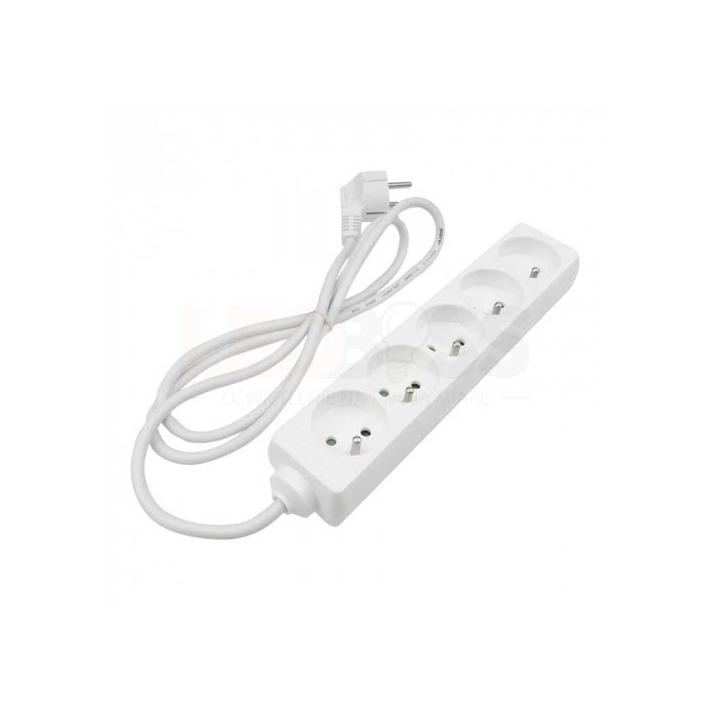 PRZEDŁUŻACZ BIAŁY LISTWA ZASILAJĄCA 5 GNIAZD 1,5M Z UZIEMIENIEM 3X1.0MM