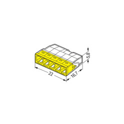 Szybkozłączka WAGO 2273-205 5-torowa, 5x0,5-2,5 mm²