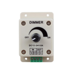 ŚCIEMNIACZ Z POKRĘTŁEM DO TAŚM OPRAW LED MANUALNY 12V 24V UNIWERSALNY