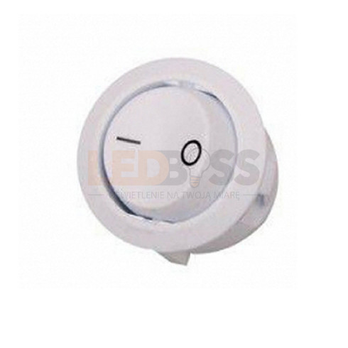 Włącznik kołyskowy LED 12V 24V 230V BIAŁY