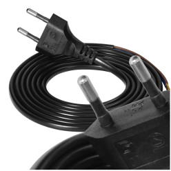 PRZEWÓD KABEL PRZYŁĄCZENIOWY WTYCZKA EURO ORNO 2x0,75mm 1.9M CZARNY