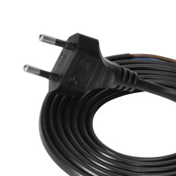 PRZEWÓD KABEL PRZYŁĄCZENIOWY WTYCZKA EURO ORNO 2x0,75mm 1.9M CZARNY