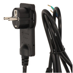WTYCZKA KĄTOWA PŁASKA CZARNA UZIEMIENIE 230V 16A ELEKTRYCZNA ORNO P...